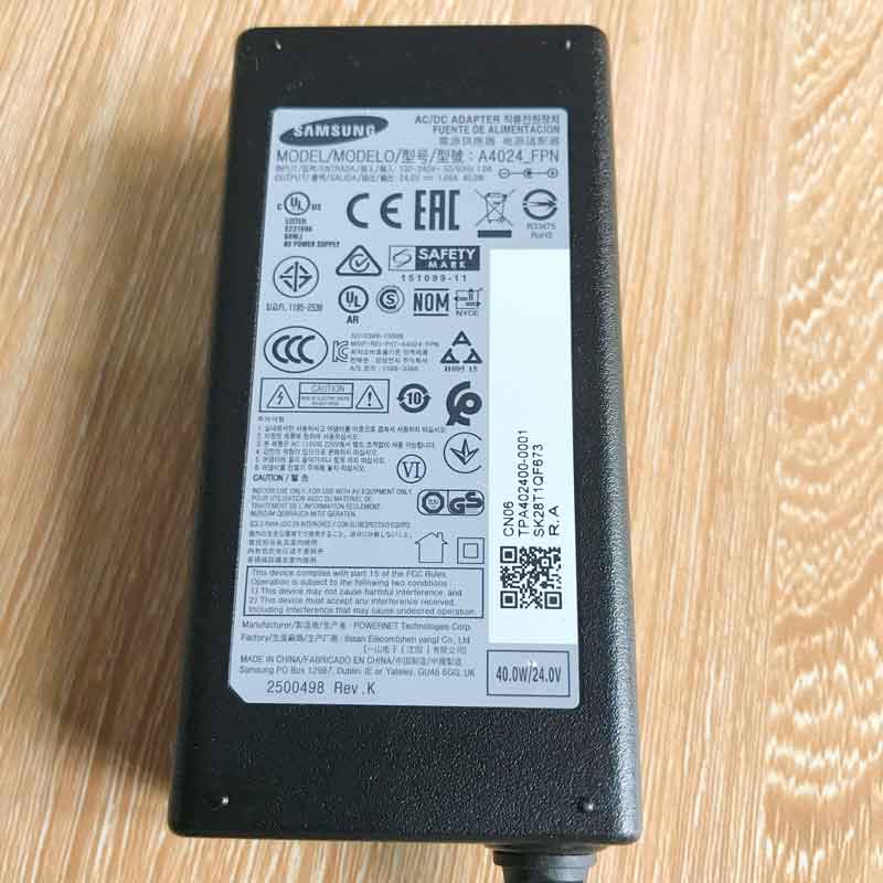 Chuyển Nguồn Adapter Samsung 24V1.66A 40W A4024-FPN Connector Size 6.5mm² x 4.4mm²