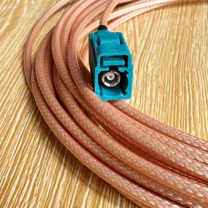 Cáp ăng ten GPS Fakra RG-316D connector in close-up view male to female length 5M chuyên dụng cho xe ô tô