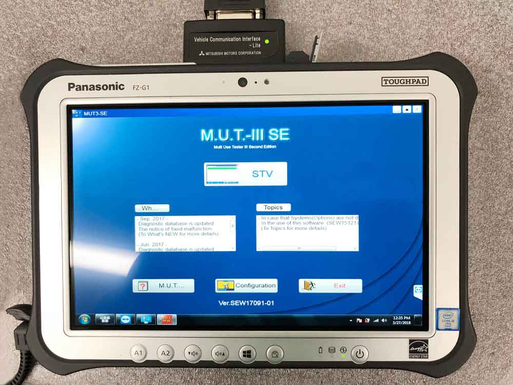 Cáp Điều Khiển ODB-MB992745 Kết Nối Máy Phân Tích Chẩn Đoán Đa Năng Panasonic FZ-G1 Toughpad Windows tablet Mitsubishi MUT-III SE 16 Pin OBDII Male to DB15 Female