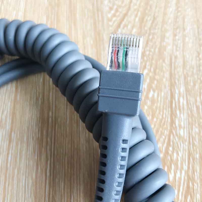 Cáp Motorola Symbol Zebra Barcode Scanner Data Cable CBA-U01-C10ZAR Original connect with Computer USB to RJ50/10 pin Length 3M