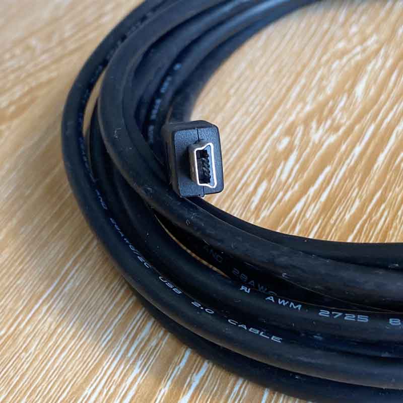 Cáp lập trình USB-CAB-5M Connect PLC MITSUBISHI FX3G, Q-L/ UCPU and Mitsubishi GOT- GT15/GT16 Witch Computer Download/Upload Data USB Communication Cable Usb Type A to mini Usb Length 5M