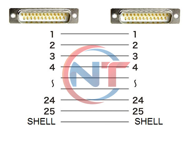 Cáp lập trình KRS-005N-T Rs232 cable D-sub25pin male to D-sub25pin male length 10M