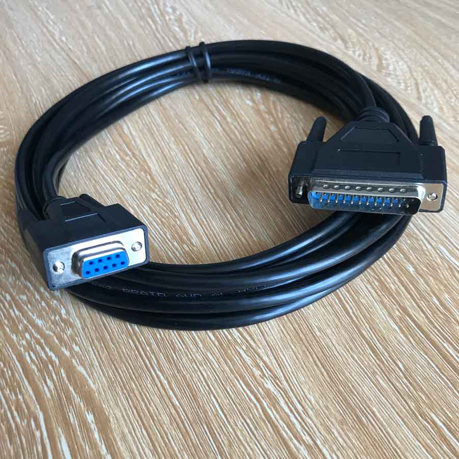 Cáp Null Modem KRS-423XF5N Rs232 cable DB9 Female to DB25 Male length 5M