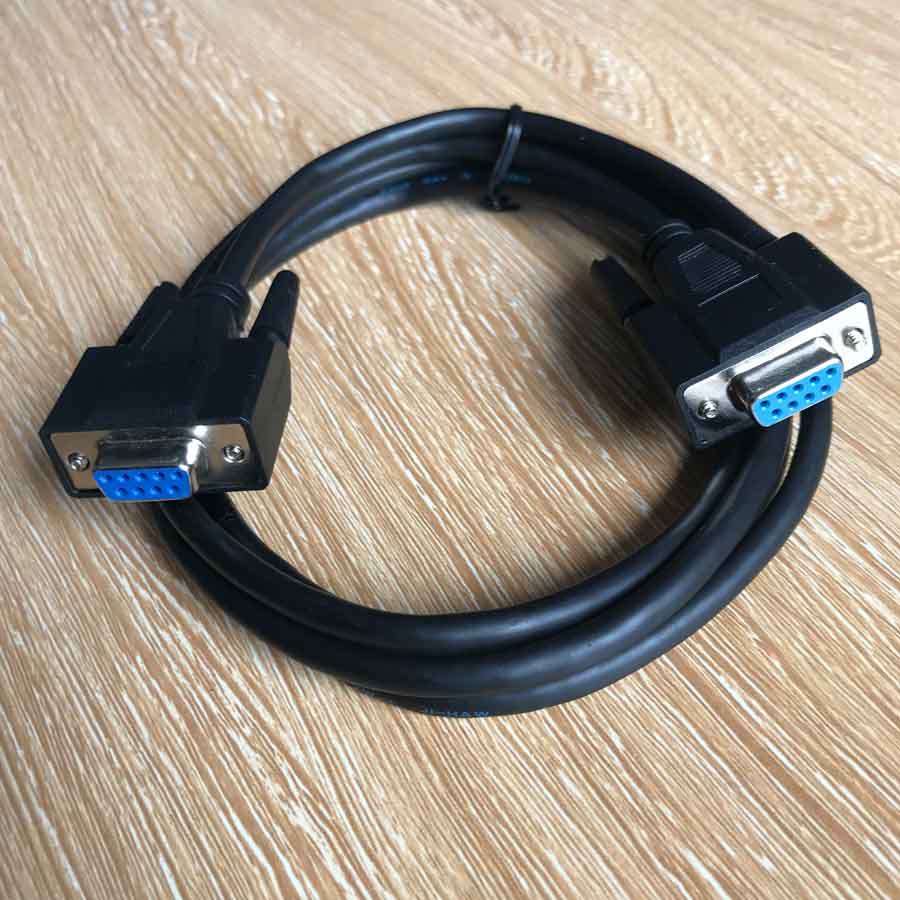 Rs232 Cable Serial Db 9 pin Female to connector Db 9 pin Female length 1,8M