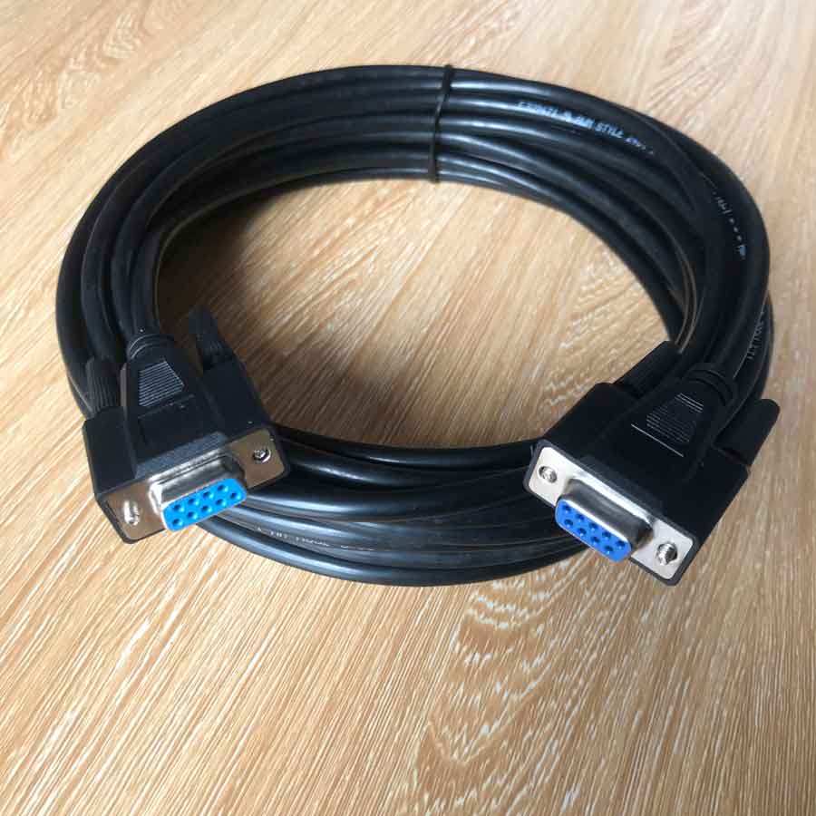 Rs232 Cable Serial Db 9 pin Female to connector Db 9 pin Female length 10M