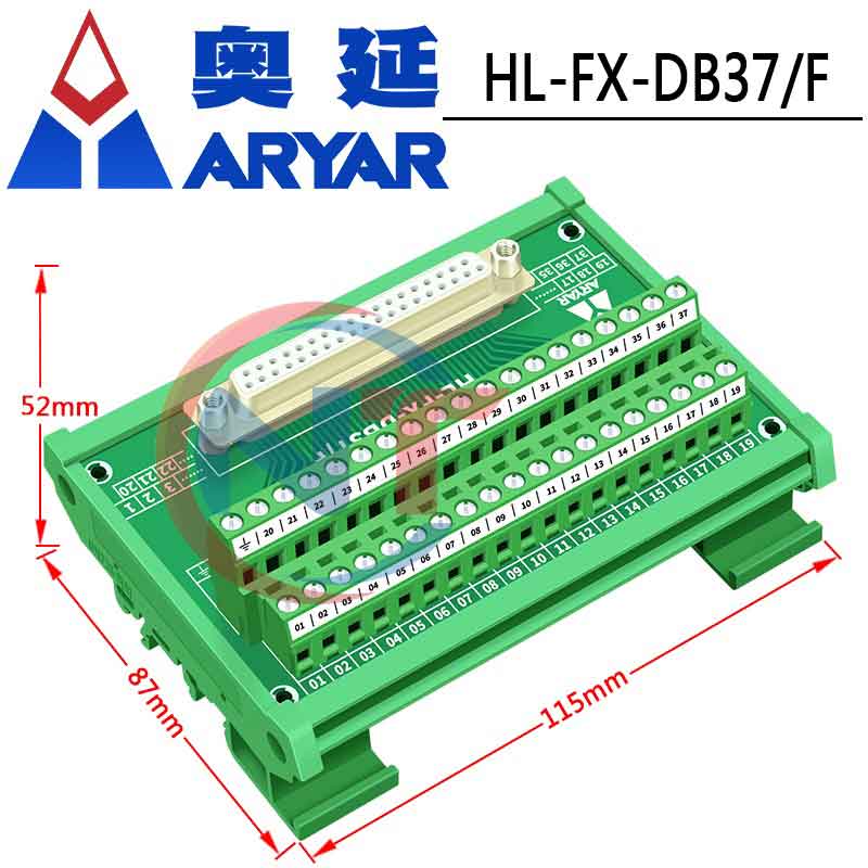 Cáp lập trình DB37 pin Male to DB37 Pin Female Connect with Terminal HL-FX-DB37-F Length 2M