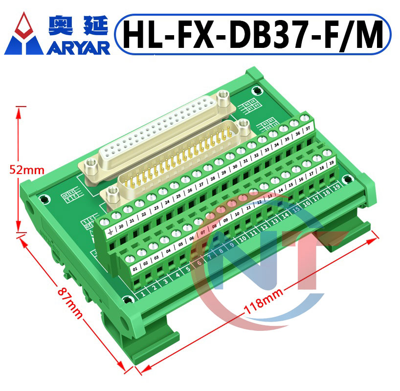 Cáp lập trình DB37 pin Female to DB37 Pin Female Connect with Terminal HL-FX-DB37-MF Length 1M