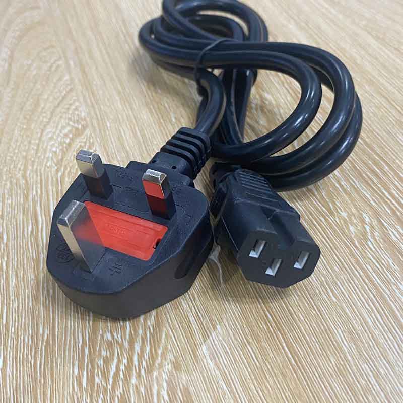 Dây Nguồn Máy Chủ BS1363/A LP-60L UK 13A-250V POWER CORD IEC 60320 C-13 Chuẩn 3 Chấu Có Cầu Chì AC Power Cord BS1363/A LP-60L to C15 13A 250V 3X0,75mm² Length 1,8M