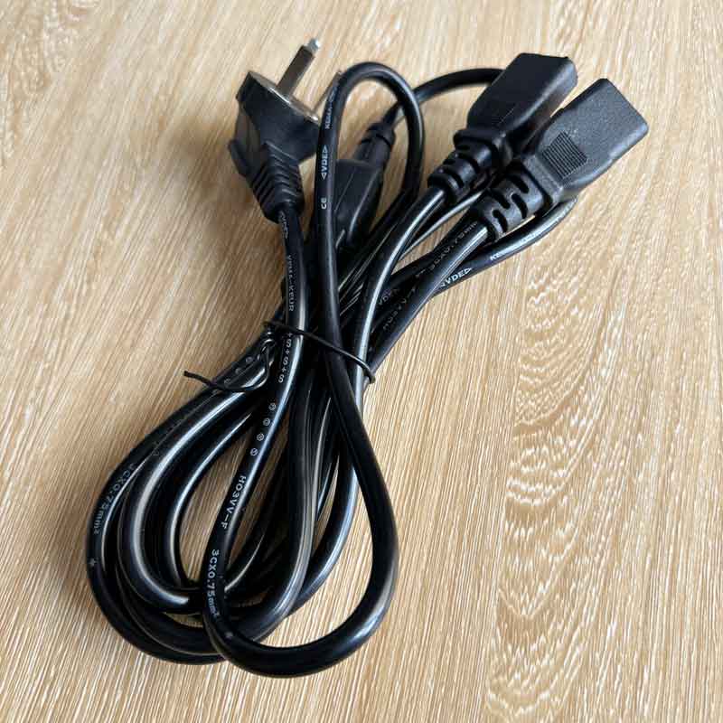 Dây Nguồn Chia Chữ Y Type Splitter Power Cord 3X0.75mm² Australian 3 Pin Main Plug to Dual IEC C13 Power cable Length 1,8M