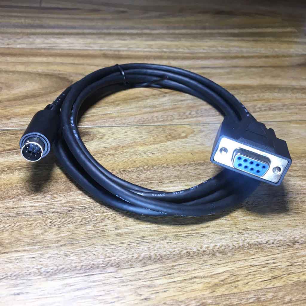Cáp lập trình GPW-CB02 Kết nối HMI Pro-face GP37W2-BG41-24V Connect With Computer Data Transfer Cable Rs232 Midi din 8Pin Male to DB 9Pin Female